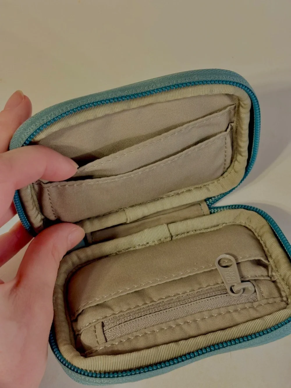 Fjallraven Kanken Teal Wallet Card Holder Change Bad ID Holder Zip Around Preppy
